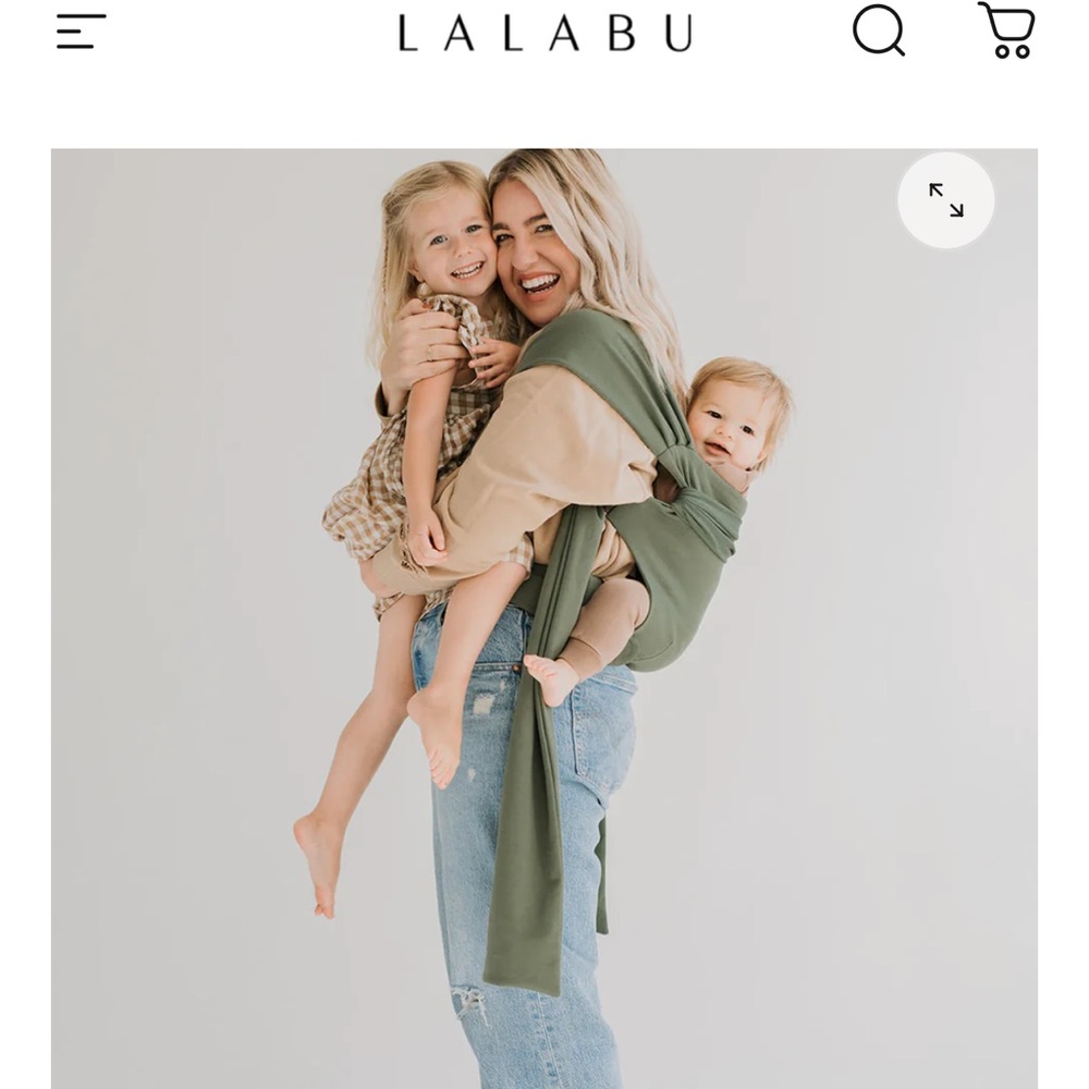 Lalabu Olive Simple Wrap Carrier - Picture 2 of 5